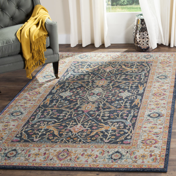 Mistana™ Katie Oriental Cream/Navy/Orange/Pink Area Rug & Reviews Wayfair